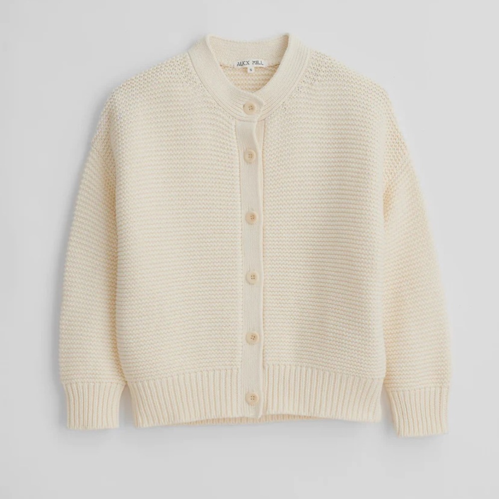 Alex Mill Nico Cotton Cardigan Ivory